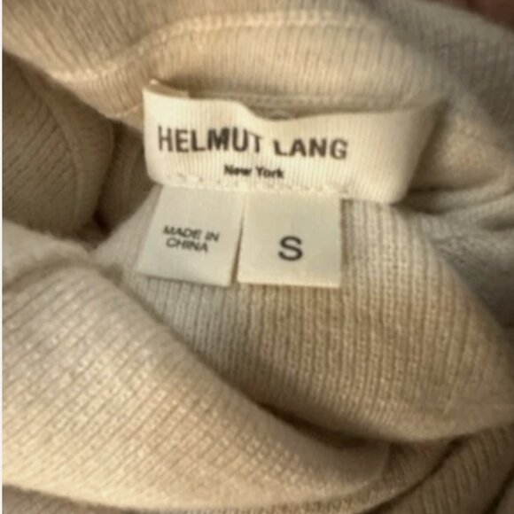 Helmut Lang Oversize Turtleneck Sweater Womens Size Small Cream - Picture 8 of 11